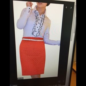 J. Crew red pencil skirt